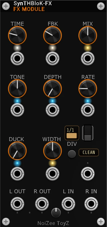 SynTHBloK-FX VCV Rack module front panel