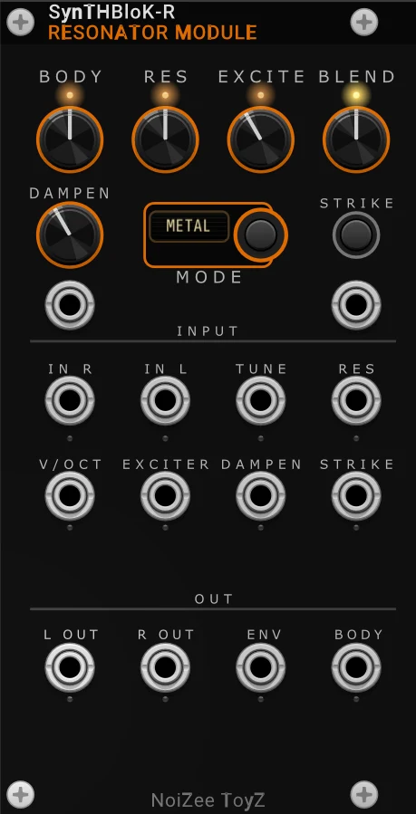 SynTHBloK-R VCV Rack module front panel